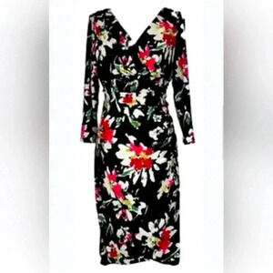 Lauren Ralph Lauren black wrap style with flowers